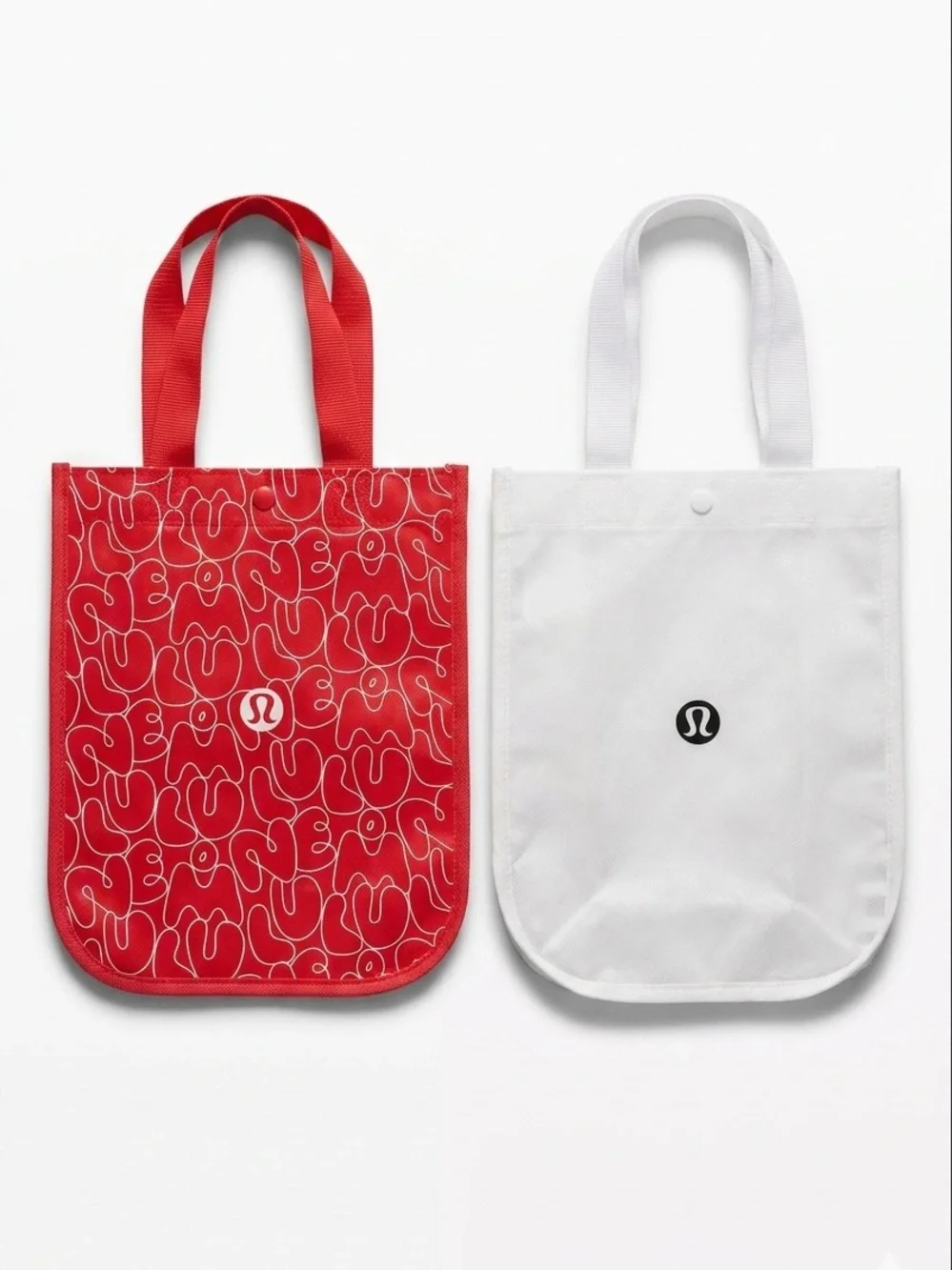 Lululemon Athletica Small Reusable Tote Bags (2) Lululemon Athletica Small Reusable Tote Bags (2)